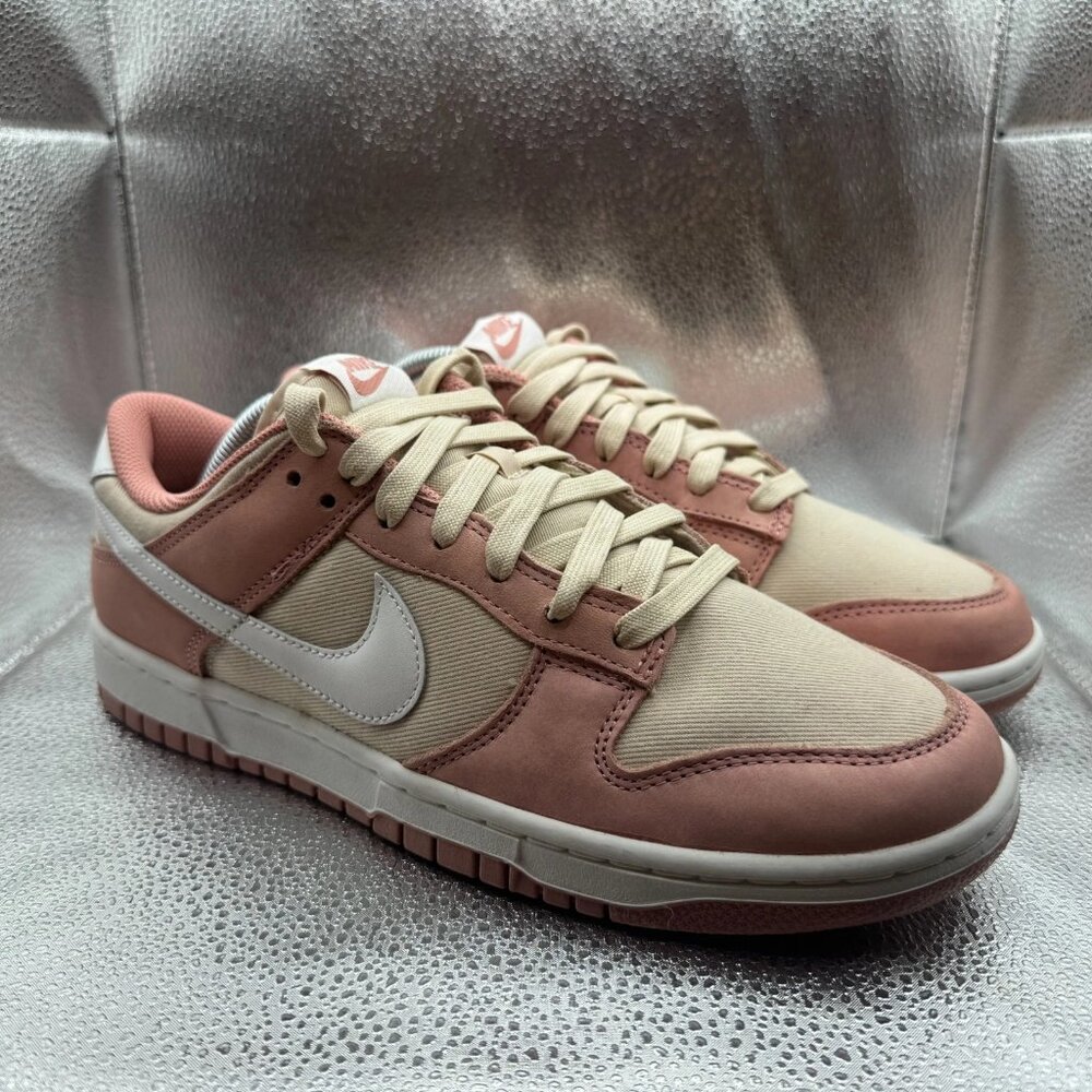 Size 10 Nike Dunk Premium Low Mens Red‎ Stardust Athletic Sneaker FB8895-601Size